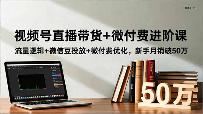 视频号直播带货+微付费进阶课:流量逻辑+微信豆投放+微付费优化,新手月销破50万 - 雨点资源网