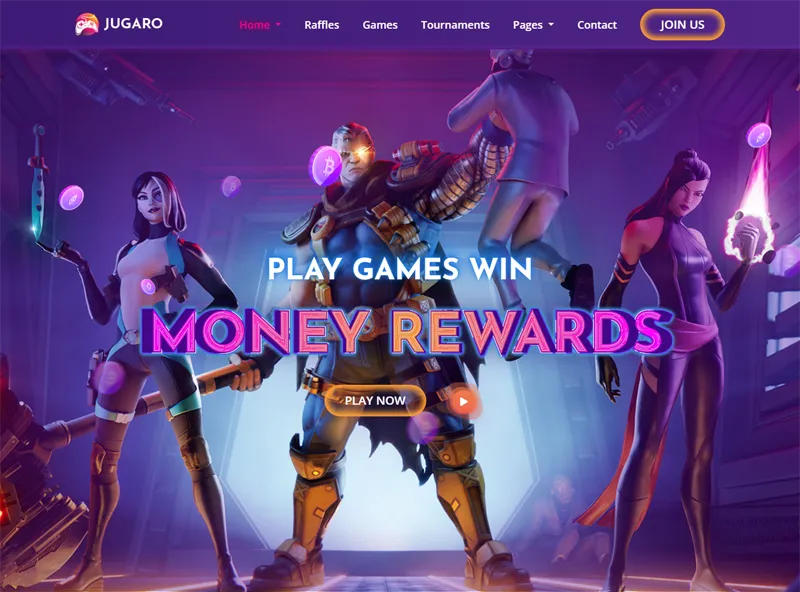 HTML5大气自适应紫色卡牌游戏官网源码 - 雨点资源网