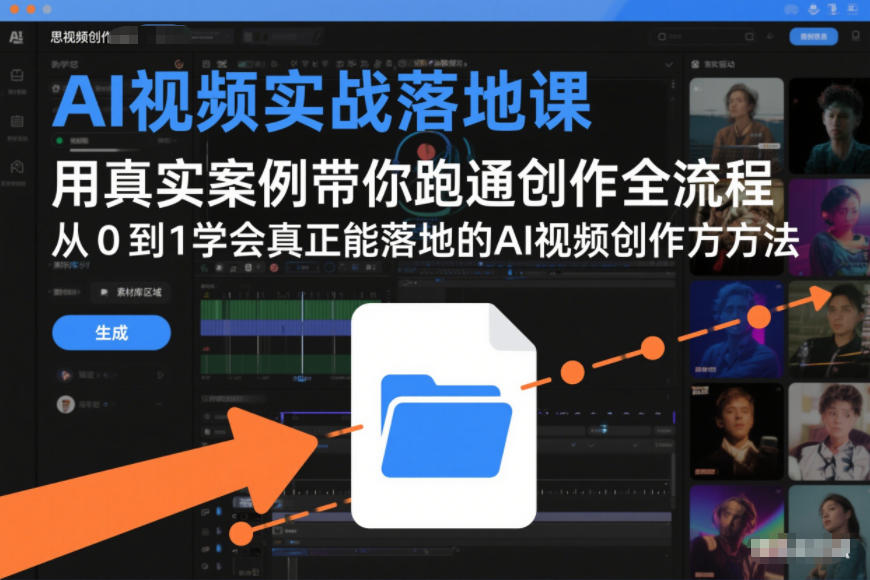 AI视频实战落地课，用真实案例带你跑通创作全流程，从0到1学会真正能落地的AI视频创作方法 - 雨点资源网