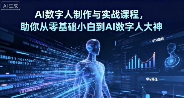 AI数字人制作 从零基础到大神 - 雨点资源网