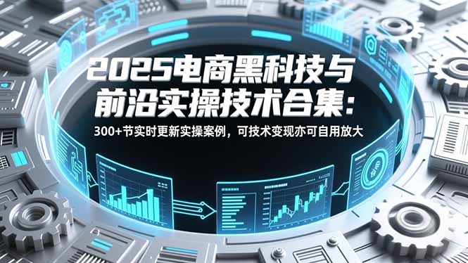 2025电商黑科技与前沿实操技术合集：300+节实时更新实操案例，可技术变现亦可自用放大 - 雨点资源网