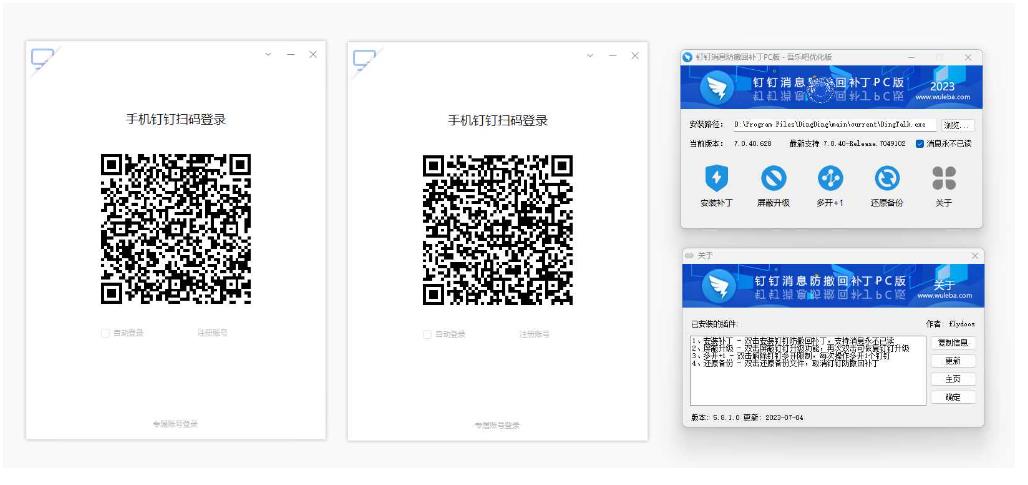 钉钉消息防撤回补丁PC版v5.8.1 多开+永不已读 - 雨点资源网