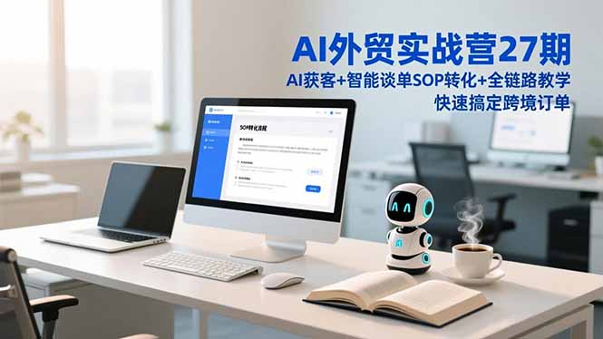 AI外贸实战营27期，AI获客+智能谈单+SOP转化+全链路教学，快速搞定跨境订单 - 雨点资源网