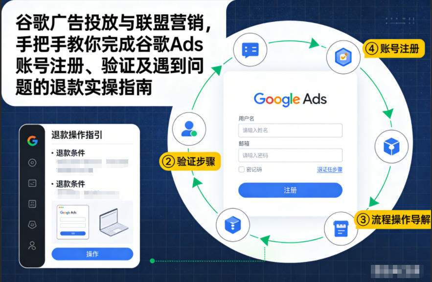 谷歌广告投放与联盟营销，手把手教你完成谷歌Ads账号注册、验证及遇到问题的退款实操指南 - 雨点资源网