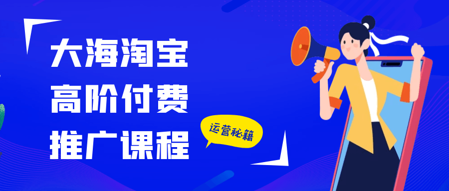 大海淘宝高阶付费推广课程 - 雨点资源网