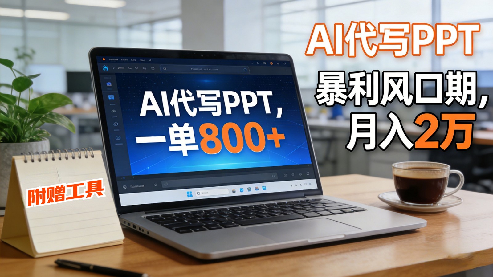 AI 代写做 PPT！一单狂赚 800+，风口期月入 2 万(工具 + 提示词直接送) - 雨点资源网