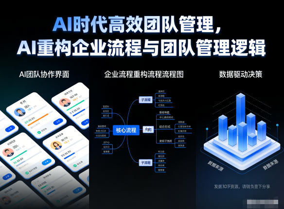 AI时代高效团队管理,AI重构企业流程与团队管理逻辑 - 雨点资源网